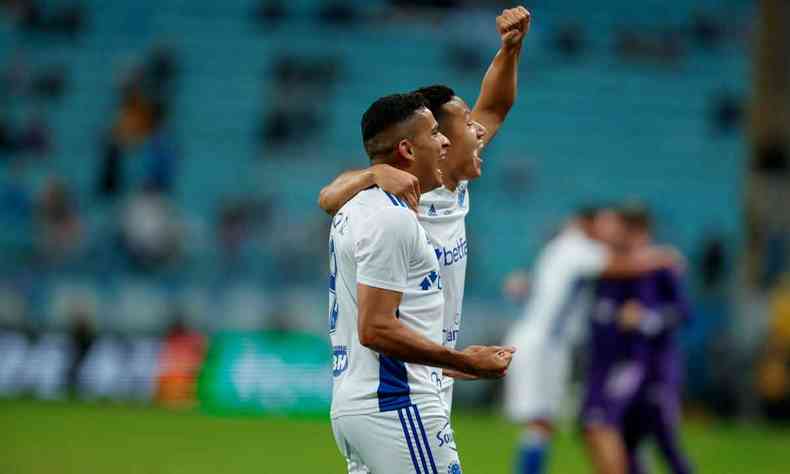 Bruno Rodrigues comemora gol contra o Grmio