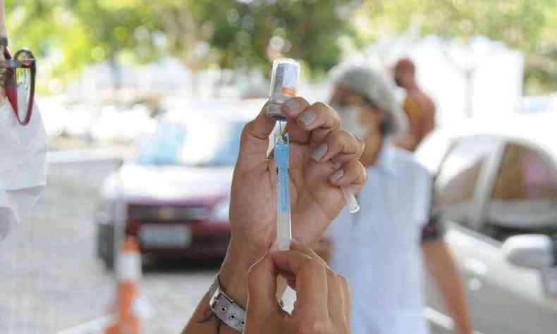 BH j aplicou mais de 380 mil doses de imunizantes(foto: Juarez Rodrigues/EM/D.A. Press)