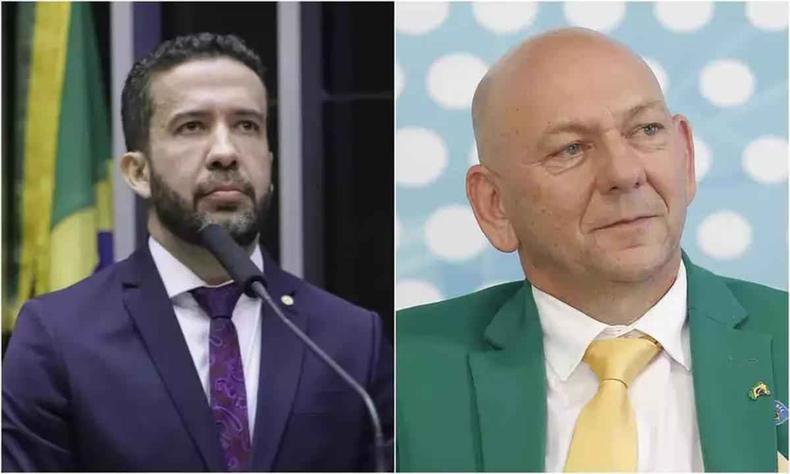Montagem com Janones a esquerda e Luciano Hang a direita