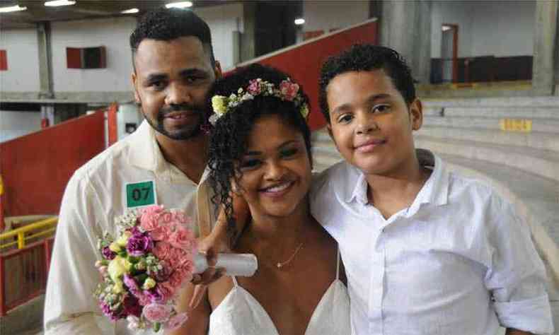 Fernando Pereira, 27 anos, Michelle Diana Ramos, 28 anos e o filho Wallace, de 10(foto: Beto Novaes/EM/DA Press)
