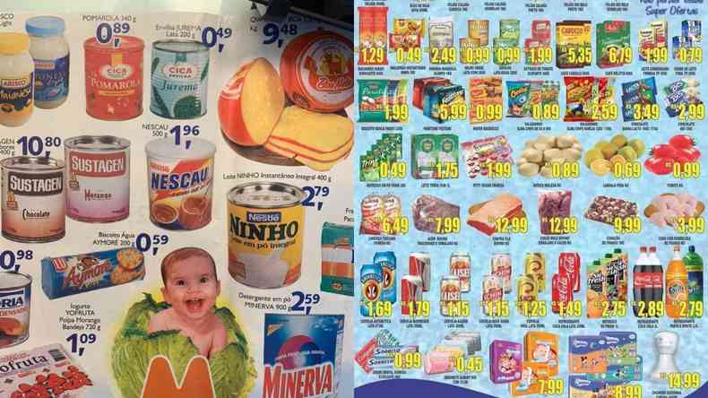 Os Panfletos de supermercados de 2001 e 2013 