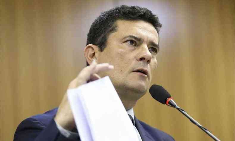 Ministro Srgio Moro apresentou projeto de lei anticrime nessa segunda-feira (4)(foto: Marcelo Camargo/Agncia Brasil)