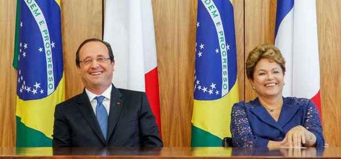 Dilma Rousseff participou de almoço em homenagem à visita do presidente da França, François Hollande, ao Brasil(foto: Roberto Stuckert Filho/PR) Dilma Rousseff participou de almoço em homenagem à visita do presidente da França, François Hollande, ao Brasil(foto: Roberto Stuckert Filho/PR)