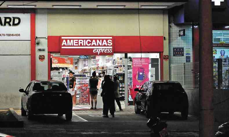 Fachada da loja Americanas Express, na Avenida Doutor Cristiano Guimares, Bairro Planalto, em BH.
