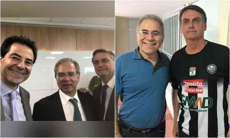 Ministros do governo Bolsonaro com o presidente