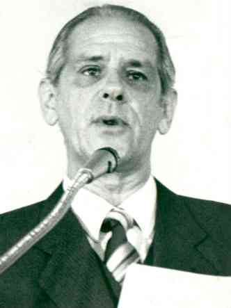 Ferrara em 1986, durante a posse como prefeito de BH(foto: Sidney Lopes/EM/D. A. Press)