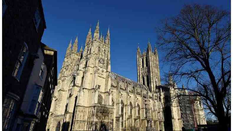 A Catedral de Canterbury  uma das mais antigas da Inglaterra, e o que vemos hoje  resultado de 900 anos de obras de construo e ampliao(foto: REUTERS/Toby Melville/File Photo)
