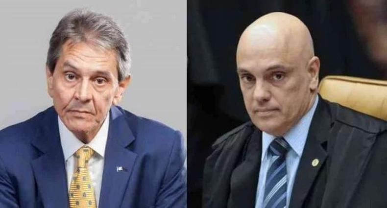 Moraes afirmou que a detenção de Roberto Jefferson é necessária para a garantia da ordem pública (foto: Reprodução) Montagem com Alexandre de Moraes e Roberto Jefferson