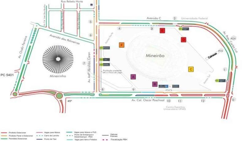 Mapa da operao elaborado pela Prefeitura de Belo Horizonte