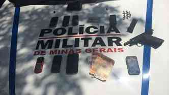 Dupla agiu no Centro e tentou fugir pela Avenida Antnio Carlos(foto: Polcia Militar/Divulgao)