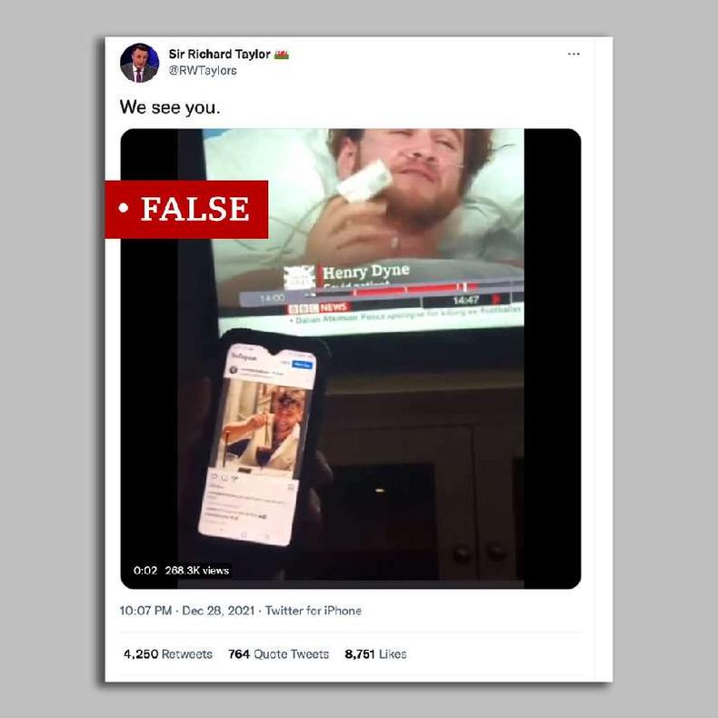 Post de Richard Taylor foi retuitado e curtido milhares de vezes(foto: Twitter) Post de Richard Taylor foi retuitado e curtido milhares de vezes