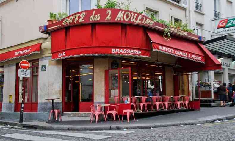 Em Paris, o Caf des 2 Moulins era o local onde trabalhava Amlie Poulain(foto: Jessica de Almeida/Divulgao)