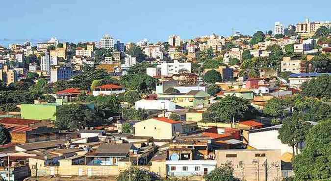 Vista do Bairro Salgado Filho, na Regio Oeste de Belo Horizonte, apontado como o que tem a maior rea apta a receber novas construes: estudo considera parmetros como capacidade de vias e topografia(foto: Cristina Horta/EM/D.A Press)