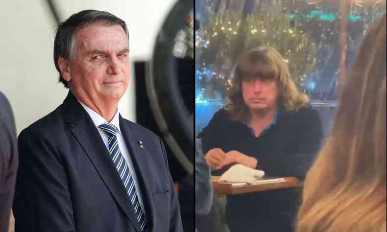 Bolsonaro e pessoa parecida com Bolsonaro