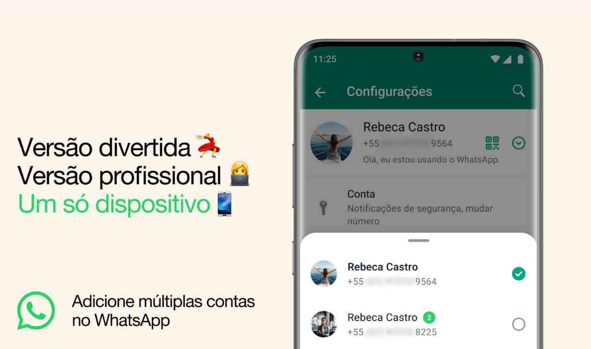  WhatsApp permite duas contas no mesmo celular. Veja mais novidades 