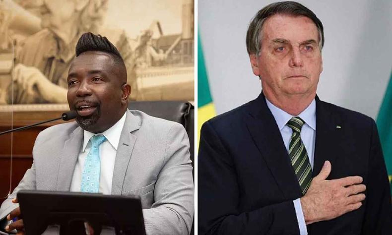Montagem de fotos do Pastor Eloisio e Bolsonaro