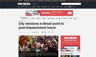 Fox News destaca eleies municipais no Brasil(foto: Reproduo internet)