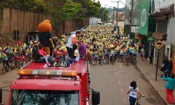 Passeio mobilizou a comunidade de Barão de Cocais pela segunda vez(foto: PMMG/Divulgação) Passeio mobilizou a comunidade de Barão de Cocais pela segunda vez(foto: PMMG/Divulgação)