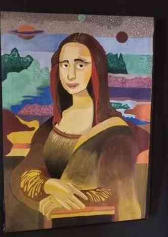 Monalisa estilizada em pintura