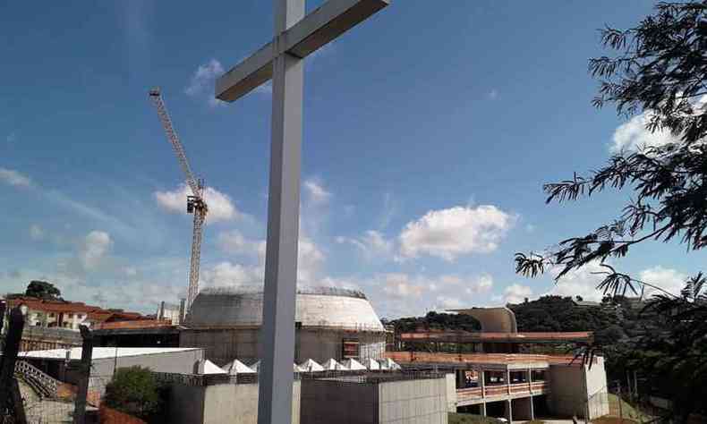 Obras da Catedral Cristo Rei, no Bairro Juliana, Regio Norte de BH(foto: Jair Amaral/EM/DA Press)