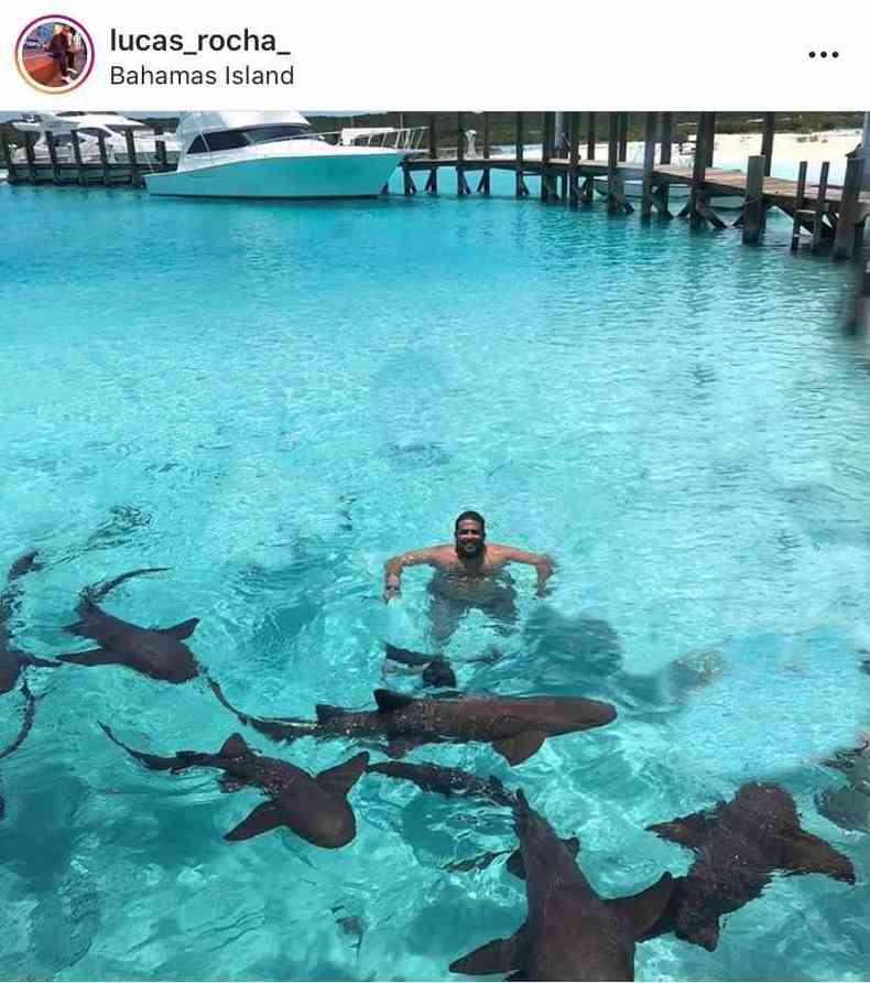 De acordo com investigaes, integrante de quadrilha da clonagem de carto de crdito fez viagens para lugares como as Bahamas(foto: Redes sociais/Policia Civil/divulgao)