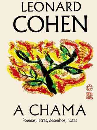 Ilustrao de A chama, livro de Leonard Cohen, lembra rvore e o fogo