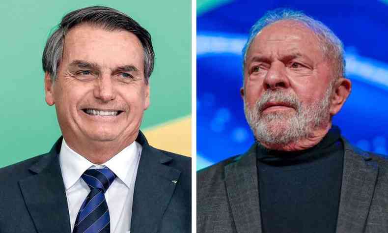 Montagem: Lula e Bolsonaro