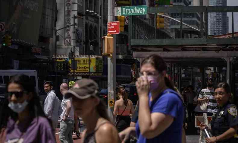 Nova York  a primeira cidade americana a adotar o 'certificado sanitrio' no combate  COVID-19(foto: Ed Jones/AFP)