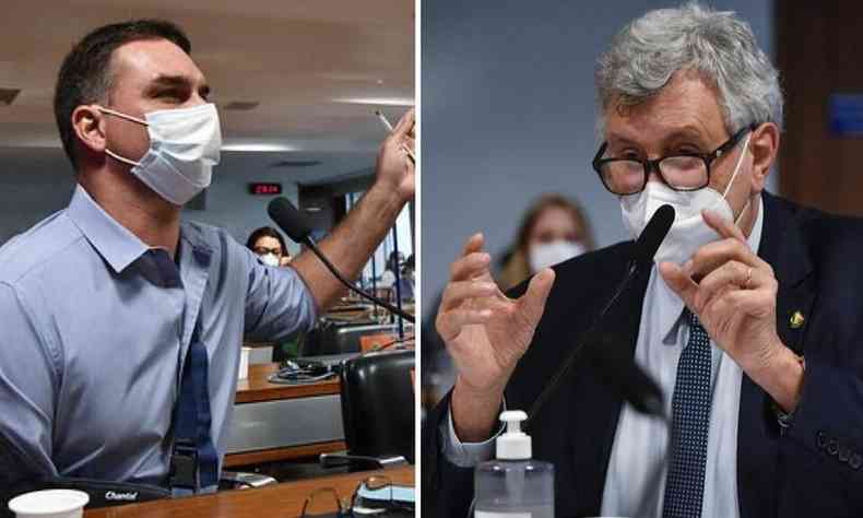 Flvio Bolsonaro elogiou Luis Carlos Heinze (foto: Senado Federal/Reproduo)