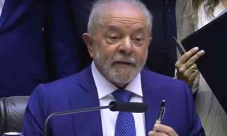 O presidente Lula, do PT