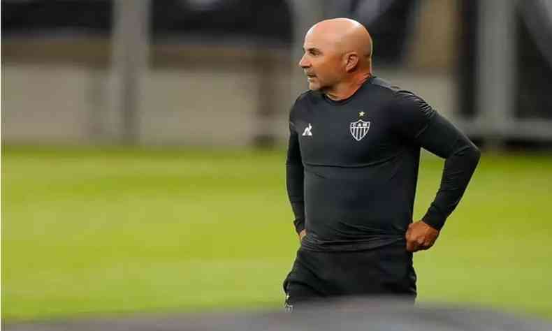 Jorge Sampaoli estaria irritado com os atrasos de salrios no Atltico(foto: Bruno Cantini/Atltico)