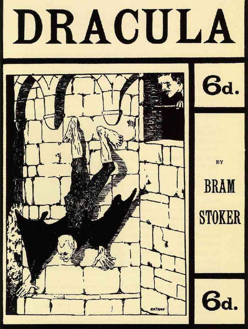 Capa de uma edio de 1901 do romance 'Drcula' de Bram Stoker