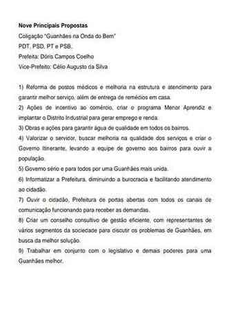 Plano de Governo de Dorinha da Farmcia continha apenas uma pgina(foto: Divulgacand.tse/Reproduo)