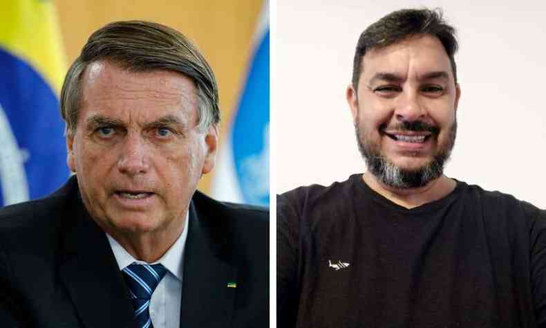 Montagem: Na direita: Marcelo Arruda. Na esquerda: Jair Bolsonaro