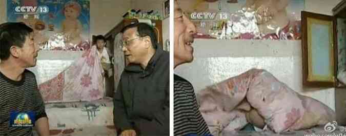 Garoto brincava enquanto o pai falava com o vice-primeiro-ministro da China(foto: Reproduo Internet / https://beijingcream.com)