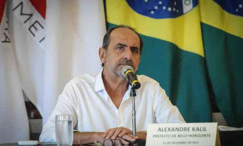 Prefeito de Belo Horizonte Alexandre Kalil (PSD) em coletiva de imprensa nesta tera-feira (21/12)