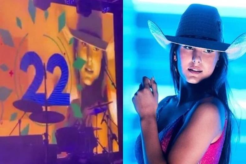 Cantora não sabia da exibição das imagens(foto: Redes Sociais/Reprodução) Montagem: Vídeo x Ana Castela