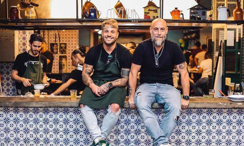 Djalma Victor com Jaime Solares na Rotisseria
