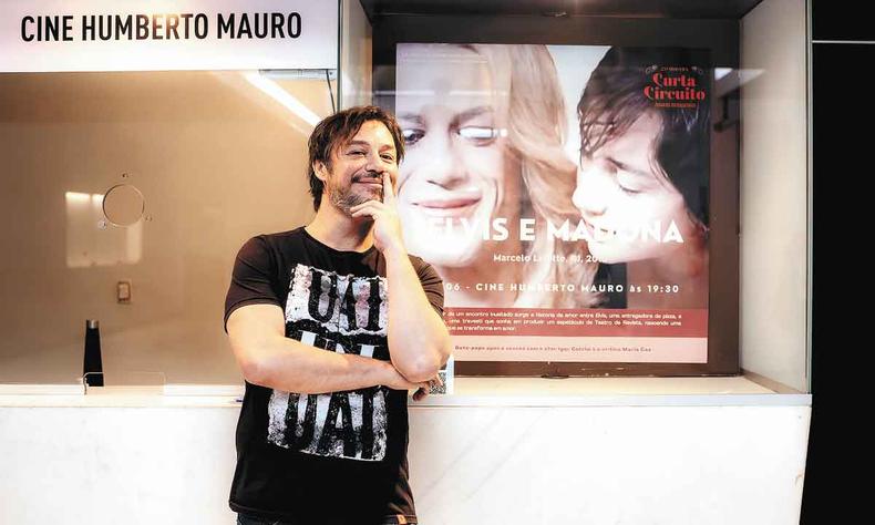 O ator Igor Cotrin no Cine Humberto Mauro 