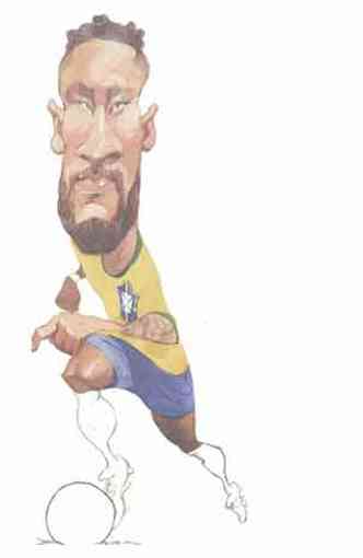 Caricatura do Neymar