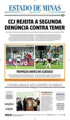 Confira a Capa do Jornal Estado de Minas do dia 19/10/2017