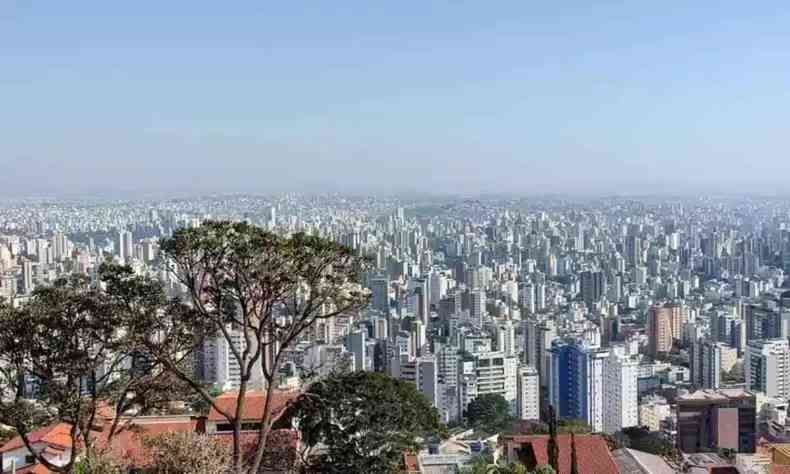 Vista area da cidade de Belo Horizonte