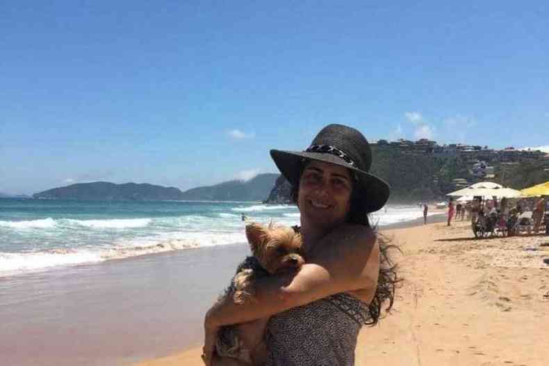 No ano passado, Márcia Cairo levou Pepita para passear pelas praias do Rio