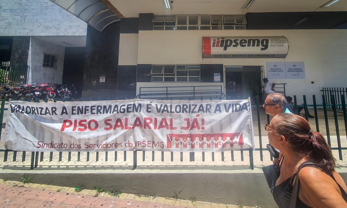 Servidores do Ipsemg fazem paralisação de 12 horas pelo piso da enfermagem 1 image