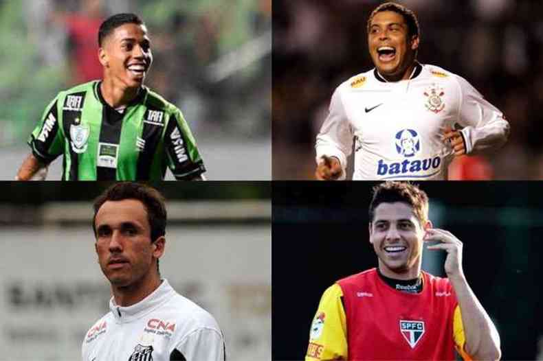 Matheusinho, Ronaldo Fenmeno, Thiago Ribeiro e Cicinho