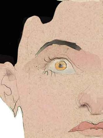 Ilustrao mostra mulher com olho aberto
