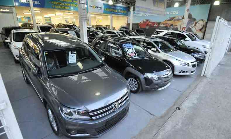 Depois da expectativa de crescimento nas vendas dos carros zero, mercado de usados ganha fora(foto: Juarez Rodrigues / EM / D.A. Press)