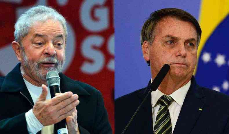 Fotos promocionais de Lula e Bolsonaro
