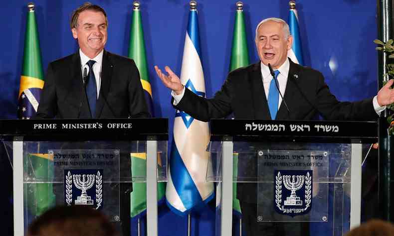 Bolsonaro e Benjamin Netanyahu