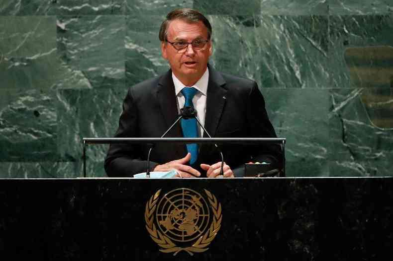 Bolsonaro discursa na 76 sesso da Assembleia Geral da ONU